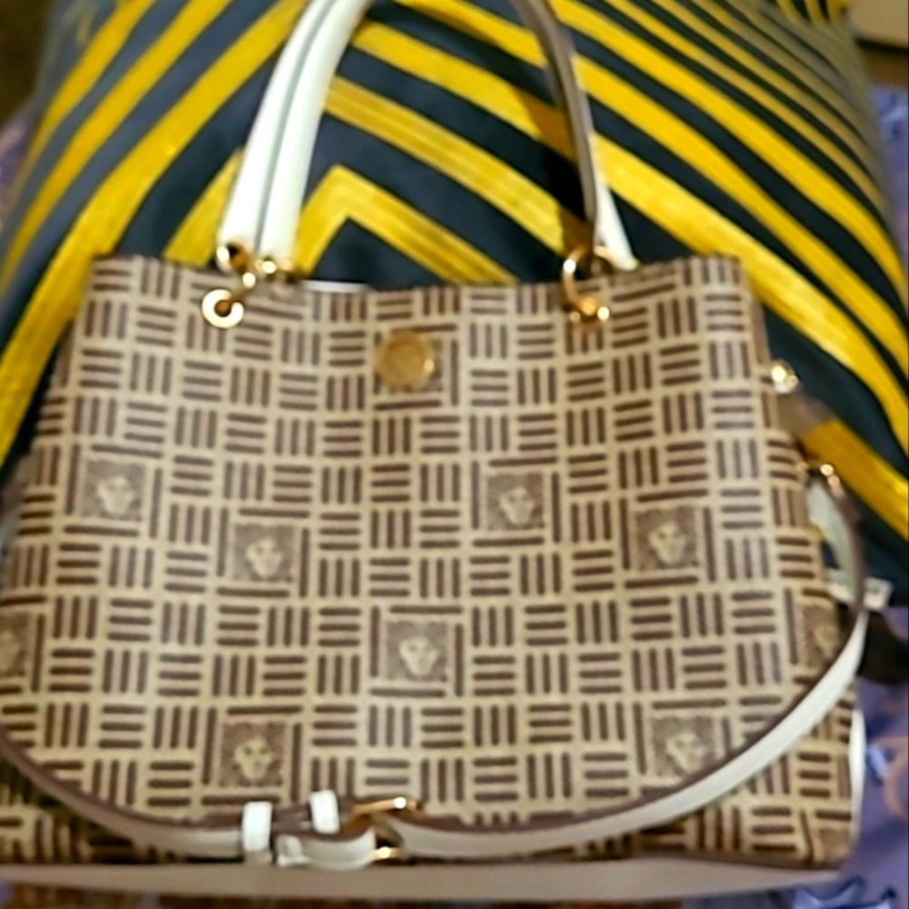 Anne Klein Bundle Of  Bags Brown and White Shoulder Bags Used